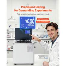 Laboratory High-Temperature Circulating Oil Bath, Up To 300℃/572℉, 10 L Lab Constant Temperature Heating Tank, 0.1℃ High Precision, Internal And External Dual Circulation, For Laboratory - 10L 300℃ - View 2