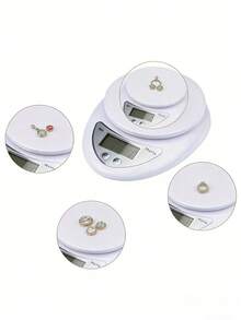 1 pieza Báscula de cocina digital de 5kg/1g con pantalla LED - Fácil de limpiar, funciona con pilas AAA (no incluidas), báscula de cocina, báscula de alimentos, báscula de peso de cocina, báscula de cocina precisa, báscula digital portátil, báscula electrónica de café, báscula electrónica de cocina con LED, báscula para hornear, accesorios de cocina, herramientas de hornear, suministros de cocina Micro báscula electrónica de alimentos Báscula de alimentos para hornear - Multicolor - Ver 4