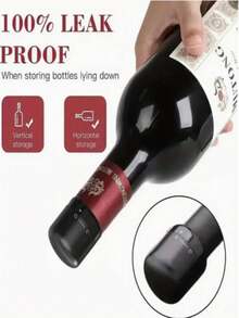 1pc Reusable Wine Stoppers ,Wine Bottle Stopper,Bottle Stopper- These Vacuum Preservatives Can Keep Wine Fresh And Leak Proof, Suitable For Commercial Use In Restaurants And Bars, Household Red Wine Bottle Caps, Silicone Sealed Champagne Bottle Caps, Compact Preservation Wine Stoppers, Bar Tools - Multicolor - View 3