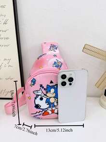 Breathable Lightweight One Shoulder Sling Bag, Large Capacity Bicycle Chest Bag, Multi-Layer Unisex Chest Pack, Minimalist Casual Travel Crossbody Bag For Women, Functional Printed Sling Bag - Multicolor - View 3