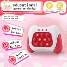 Sensory Stress Relief Finger Push Toy - An Interactive Sensory Toy With A Quick Button Operation Mechanism, Made Of ABS Material, A Handheld Stress Relief Game Console, Featuring Glowing Bubbles And Red/Specific Patterns. An Entertaining Gift For Birthday Parties. - 1PCS-rED - 查看 7