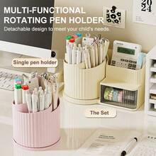 1 pieza Caja organizadora de escritorio para artículos de papelería y cosméticos - Conjuntos - Ver 5