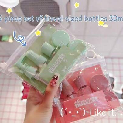 مجموعة زجاجات تعبئة مناسبة للسفر: رذاذ مائي محمول بضغطة، عينات مستحضرات العناية بالبشرة/مستحضرات التجميل، زجاجات فارغة - ضرورية للسفر، تعبئة خالية من المتاعب.