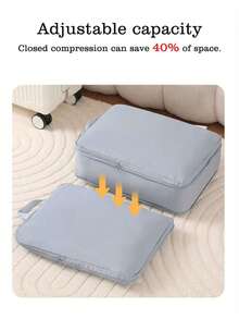 4件套旅行压缩收纳袋套装，轻便旅行行李整理袋，带鞋袋，可扩展收纳袋，节省空间旅行必备品，旅行包，圣诞礼物，节日必备品，旅行必备，节日配件，圣诞节，个性化礼物 - 彩色 - 查看 7