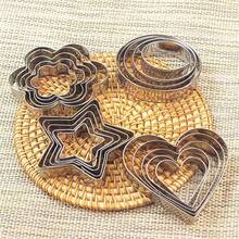 20pcs Stainless Steel Baking Molds, Heart, Star, Flower, Round Cookie Cutters, Suitable For Fruit, Icing Cookies Shaping, Birthday Party, Christmas, Valentine's Day Decoration - Silver - View 6