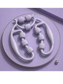 1pc 9-Roller Leg Massager, Rolling Leg Clamp, Relieve Muscle, Unblock Meridians, Kneading Relaxation, Roller Design, Suitable For School, Back To School, Travel, Travel Essential, Home Essential, Spa, Massage Tool, Massage, Massager, Spa - Multicolor - View 3