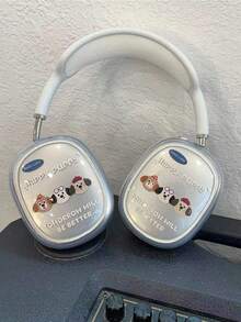 1个可爱小狗图案保护套，兼容苹果Max耳机，透明盖 - 彩色 - 查看 8