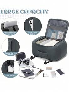 Ba lô du lịch/túi xách tay Ryanair kích thước 40x20x30cm, phù hợp cho các chuyến đi ngắn ngày, dễ dàng để dưới ghế, hoàn toàn mới. Ba lô đựng laptop 15.6 inch nhiều màu sắc thời trang unisex, vừa vặn với laptop 15.6 inch. - Nhiều màu - Xem 5