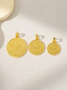 1pc Vintage Pendant, Wedding Jewelry, Birthday Gift - Yellow Gold - View 1