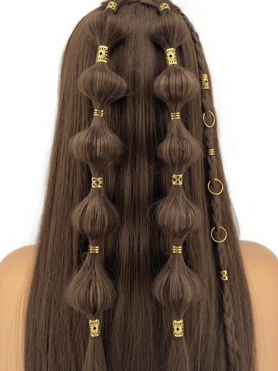 39pcs Vintage Hollow Braid Hair Clips, Hair Accessories Suitable For Braids, Buns, Ponytails, Music Festival Hairstyles For Women & Girls