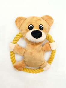 Wang Meow Pet Đồ chơi cho chó có nút thắt phát ra tiếng kêu, được thiết kế như một chiếc đĩa bay có nút thắt phát ra tiếng kêu, đồ chơi ném và nhặt cho chó, thiết kế ném và nhặt tương tác có tiếng kêu, cấu trúc bền chắc, chống cắn giúp làm sạch răng và phù hợp với chó cắn mạnh, trò chơi huấn luyện ngoài trời. - Nhiều màu - Xem 11