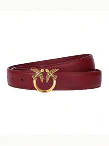 Fashionable Minimalist Women's Gold Smooth Buckle Letter Belt - Multicolor - View 4