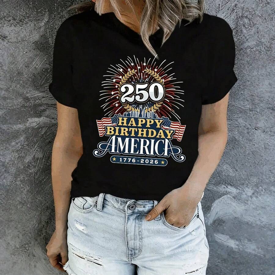 Plus Size Patriotic 4th Of July Shirt For Women, Men - American Proud Shirts On Independence Day - màu đen - Xem 1