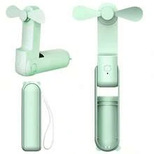 迷你便攜式電風扇，3段風速可調，USB充電式口袋扇，適用於旅行、演唱會、睫毛化妝等場合，送給女生的夏季禮物 - 多色的 - 查看 14