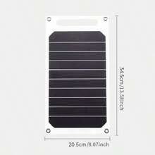 便携式太阳能充电板 - 3W/5W/10W/12W/21W/32W 可折叠太阳能充电器，带登山扣，晴天可为手机/相机/移动电源/小型设备/应急电源充电，户外露营徒步装备 - 彩色 - 查看 11