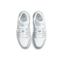 Nike Jordan 1 Simple Comfortable Anti-Slip Low-Top Retro Basketball Shoes Fashionable Casual Sports Basketball Shoes Unisex Grey And White - DC0774-105 - 查看 4