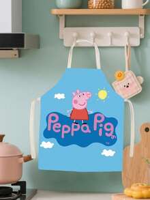 Peppa Pig 卡通成人无袖围裙，亲子居家厨房清洁防污腰罩，专为用餐设计 - 彩色 - 查看 12