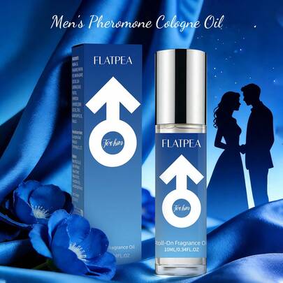 10毫升蓝牌男士走珠香水，前调为温暖的杏仁和藏红花，中调融合茉莉和柏树的芬芳，尾调以麝香和龙涎香收尾，带来精致持久的木质香调。无酒精，液体盎司装，送给丈夫或爱人的理想礼物。