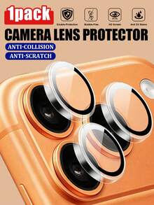 Bộ 1 miếng dán cường lực bảo vệ ống kính camera, độ phân giải cao, chống vỡ, chống trầy xước, chống bám vân tay, tương thích với dòng 11/12/13/14/15/16/17/17 Pro/17 Pro Max, quà tặng mùa xuân. - Trong sáng - Xem 22
