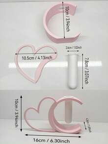 1PC Heart-Shaped DIY Geometric Hollow Hydroponic Test Tube, Flower Vase Decor, 3D Floral Arrangement, Home Bedroom, Kitchen Dining, Office Desk Decor - A - View 3
