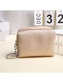 Túi đựng son môi nhỏ bằng da PU có khóa kéo, túi đựng tiền xu du lịch, túi đựng băng vệ sinh, túi đựng đồ dùng vệ sinh cá nhân du lịch, ví đựng tiền xu, hộp đựng mỹ phẩm. - Nhiều màu - Xem 10