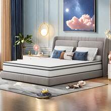 FEEOHOME Matelas respirant 140x190x25 cm, matelas hybride épais avec mousse ondulée et protection des bords, soutien ergonomique à ressorts, matelas hybride confortable avec maille 3D - Blanc - Voir 9