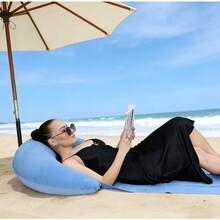 1 Peça Colchonete Inflável Dobrável para Camping ao Ar Livre, Compacto, Conveniente e Simples, Adequado para Festas na Praia - Multicolorido - Visão 2