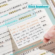 1 Pack (40 Sheets) Expandable Self-Adhesive Sticky Notes, Includes Blank/Grid/Lined Self-Stick Notes, Easy To Stick Memo Pads, Great For Labeling, Messaging, Reminding, Notebook Annotation And Work Reminder - M - View 3