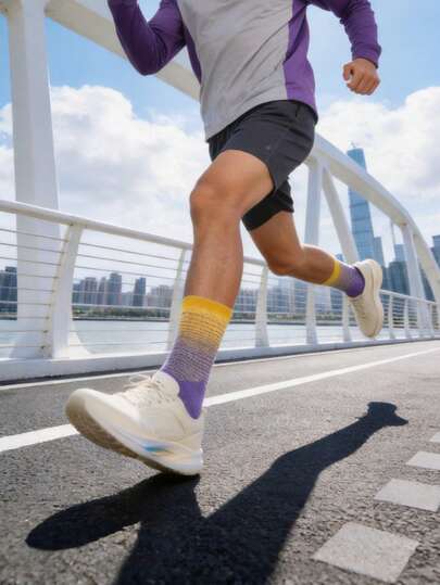 OU LIAN NIAO 5双装男士毛巾底运动袜，加厚透气，适合跑步训练，多色可选