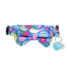 1pc Detachable Bow Tie Cat Collar With Heart Pendant And Bell, Adjustable & Durable Pet Collar, Gift For Pets (Small Dogs & Cats) - Multicolor - View 9