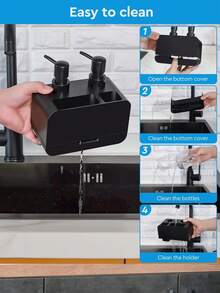 1个双头按压瓶，可重复灌装，适用于洗手液、洗发水、沐浴露、润肤露、洗衣液、洗洁精 - 多色 - 查看 9