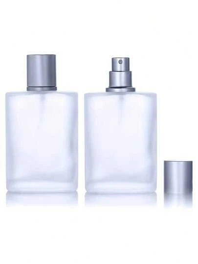 2 paquetes de 50ml/1.69oz Botellas de perfume de vidrio esmerilado, atomizadores recargables a prueba de fugas con rociado fino, aprobados por TSA, tamaño de viaje vacío, dispensador de cosméticos portátil para fragancias, aceites esenciales y cosméticos, para retoque de maquillaje diario y esenciales de belleza para viajes de mujeres, hombres y amantes de la belleza