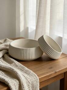 Khuôn silicon làm bát đựng đồ kẻ sọc (1/2 cái), khuôn thạch cao làm cốc nến đơn giản sáng tạo tự làm, khuôn nhựa epoxy trang trí nhà cửa/quà tặng, khuôn đúc thủ công, khuôn thạch cao trang trí chậu hoa nghệ thuật. - Khuôn silicon làm bát đựng đồ có sọc - Xem 4