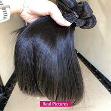 Bundles Straight Hair Bundles 26 28 30 32 Inch Unprocessed Virgin Weave 4 Bundles Human Hair 4 Bundles Hair Extensions Natural Color For Women - Natural Black - Xem 2