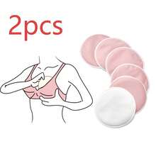 Reusable Nursing Pads Washable Breast Pads For Leaking Milk - Super Absorbent Nursing Pads Nursing Nipple Pads (Large 4.7") - Pink - View 6