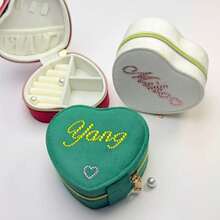 Hộp đựng trang sức pha lê thủ công có thể tùy chỉnh tên, hộp đựng hình trái tim, quà tặng sinh nhật/kỷ niệm cao cấp. - Nhiều màu - Xem 6