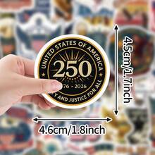 50张美国建国250周年纪念爱国主题贴纸，可用于水瓶、吉他、行李箱、手机、手机壳、笔记本电脑、滑板等，是馈赠佳品。 - A - 查看 7