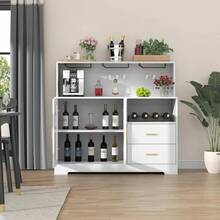 Freestanding Wine Racks & Cabinets - White - View 8