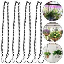 5/10pcs 25cm/50cm Heavy Duty Iron Plant Hanging Chain, Made Of High-Quality Steel With High Tensile Strength, Dual Hook Design For Safety And Reliability, Anti-Rust High-Temperature Baked Paint Coating, Durable Hanging Chain Suitable For Flowerpots, Bird Cages, Balconies, Gardens, Indoor And Outdoor, Flexible Length Adjustment For Easy Storage, Stable Suspension Without Deformation Or Detachment - Multicolor - View 2