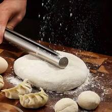 1pc Stainless Steel Rolling Pin, Reusable Stainless Steel Baking Rolling Wheel, Suitable For Baking, Pizza, Pie, Pastry, Noodle, Dumpling, Dough, Cookie, Candy, Hollow Lightweight Design, Non-Stick, Suitable For Home, Kitchen, Birthday Party, Holiday, 3 Sizes - 7.87/9.84/11.8 Inches, Durable Kitchen Tool - Xem 8