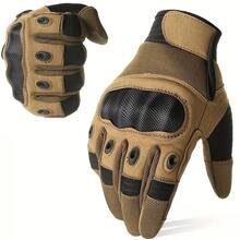 Men'S Tactical Winter Gloves - Touchscreen Compatible, Full-Finger Warm Design, Adjustable Closure, Outdoor Activities And Cycling - Cold Weather Equipment - Army Green - View 3