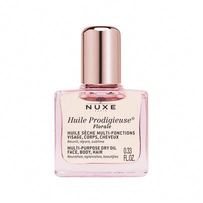 Nuxe 10ml/0.33 Oz Multi-Purpose Dry Oil | Versatile Dry Oil For Face, Body And Hair | Radiant Glow, Lightweight Hydration | Nourish, Repair And Improve Skin And Hair | Infused With 7 Precious Plant Oils, Deep Moisturizing, Revitalizing