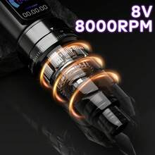 Poseidon Tattoo Gun Kit 7 Strokes Length Tattoo Machine Kit With 2pcs 2300mAh Battery 20pcs Tattoo Cartridge Needles 1 Pc Inks Complete Tattoo Pen Kit Supply For Beginner And Artist - Black - View 5