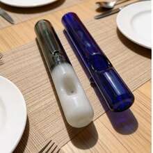 1根18厘米长硼硅酸盐玻璃管，可重复使用的玻璃水烟管 - A - 查看 8