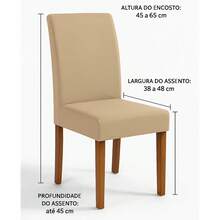 Chair Cover Set For 4-Seater Chairs, Printed Design, Perfect For Kitchen Or Dining Room, Gel Knit Fabric. - Marrón orgánico - Ver 5