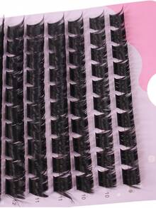 168pcs False Eyelash Clusters - Hypoallergenic, 0.07mm D-Curl, 9-16mm Mixed Natural Look, 3D Volume Individual Lash Extension - View 6