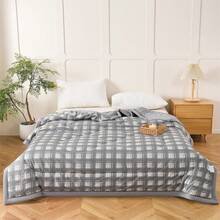 1 pieza Edredón de verano de fibra de algodón ligero, Edredón para aire acondicionado - Rejilla de ceniza - Ver 3