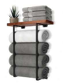 (2-7 Daysmust Arrive)Towel Rack Wall Mounted, Bathroom Towel Storage, Wall Towel Holder, Bathroom Organizer, Shower Organizer Rack, Bath Towel Racks For Bathroom Towel Storage Rack With Shelve For Rolled Towel Organizer, Shower Caddy, Wall Mounted Bathroom Shelves Over Toilet For Bathroom, Kitchen, Bedroom, Living Room, Home Decor, Bathroom Decor And Accessories, Bathroom Organizer, Shower Accessories, Room Decor, Bathroom Decor, Shelves, Bathroom Accesssories, Bathroom Storage, Bathroom Orginazor, Bathroom Shelves, Minimalist Design Storage Organizer For Large Towels, Small Towels, Hand Towels, Halloween/Christmas Gifts, Back-To-School Season, Shower Caddy, Apartment Essentials, Wall Deocr, Bathroom Orginazor, Wall Decor, Hooks, Vanity Accerories, Shower Shelves, Bathroom Decor And Accessories, Wall Shelf, Toilet Paper Holder, Home Accesssories, Shower Organizer, Bathroom Tray, Perfume Tray, Floating Shelves For Wall - 彩色 - 查看 13