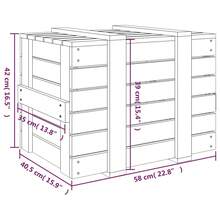 Caja de almacenaje madera maciza de pino negra 58x40 5x42 cm multifunzionale e grande capacità risparmia spazio e facile da pulire stabile e estetico ideale per sala da pranzo sala da pranzo e camera da letto - nero - Visualizzare 12
