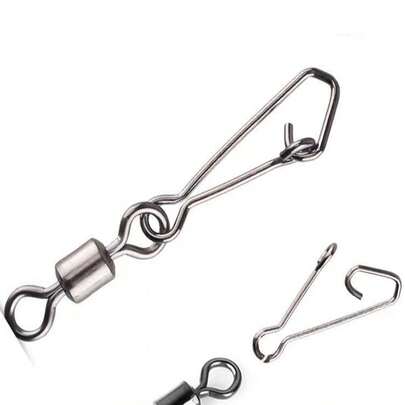 30个重型旋转快接扣，不锈钢鱼饵旋转连接器，海水钓鱼配件